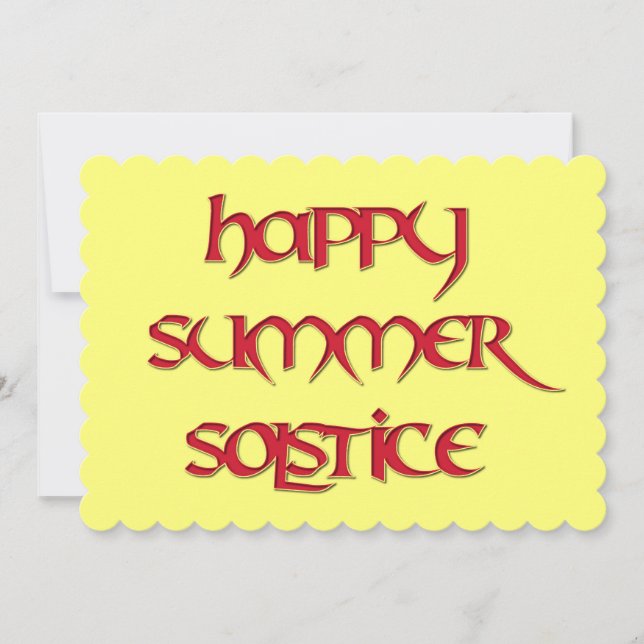 Happy Summer Solstice Invitation for Wiccan Events (Front)