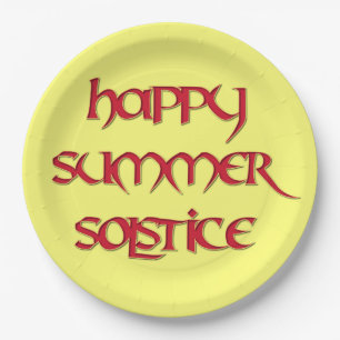 Happy Summer Solstice Paper Party Plate