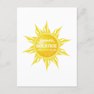 Happy summer solstice the longest day of the year postcard
