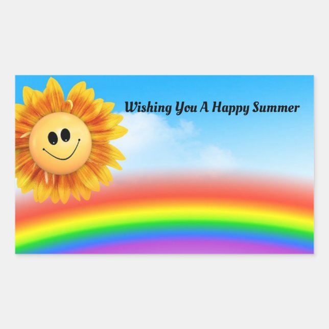  Happy Summer Sun Sticker (Front)