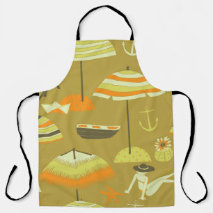 Happy Summertime Fun Seamless Pattern Apron