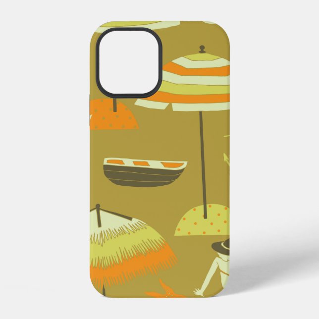 Happy Summertime Seamless Pattern iPhone Case (Back)