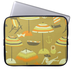 Happy Summertime Seamless Pattern Laptop Sleeve