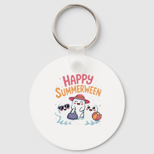 Happy Summerween Classic Key Ring (Front)