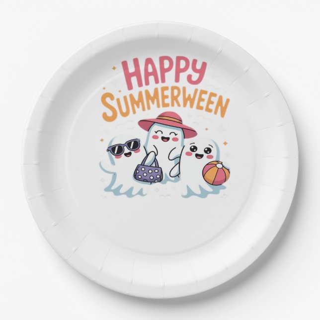 Happy Summerween Classic Paper Plate (Front)