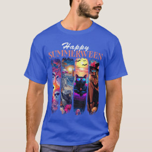 Happy Summerween Funny Summer Halloween Ghost T-Shirt