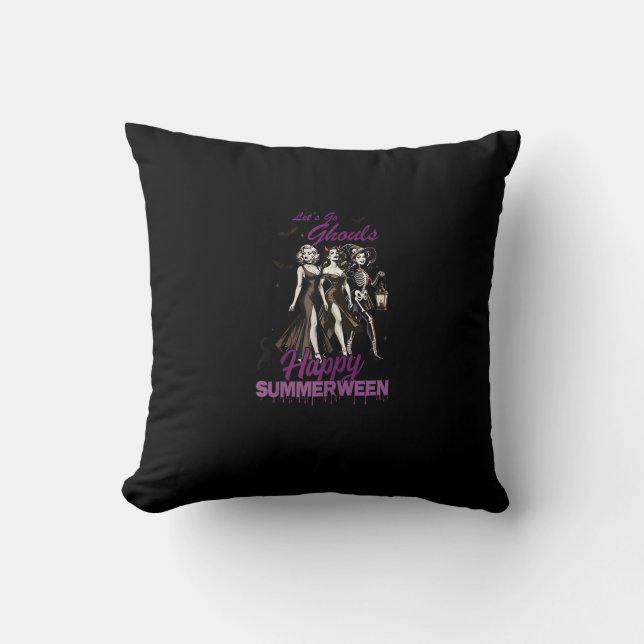 Happy Summerween Ghoul Girl Squad Cushion (Front)