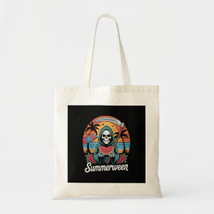 Happy Summerween Grim Reaper Watermelon Summer Tote Bag