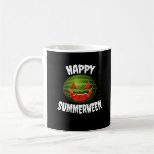 Happy Summerween Retro Watermelon Jack O Lantern Coffee Mug