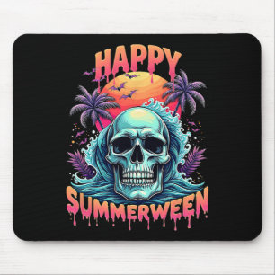 Happy Summerween Skeleton Summer Watermelon Jack-o Mouse Pad