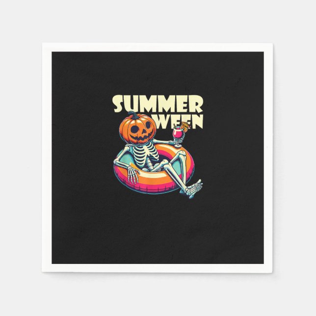Happy Summerween Summer Halloween Chill Napkin (Front)
