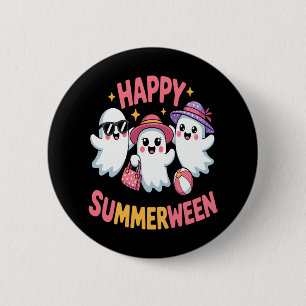 Happy Summerween Summer Halloween Funny 6 Cm Round Badge