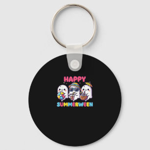 Happy Summerween Summer Halloween Funny Key Ring