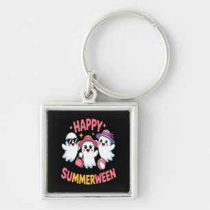 Happy Summerween Summer Halloween Funny Key Ring