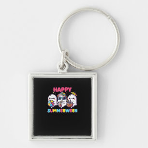 Happy Summerween Summer Halloween Funny Key Ring