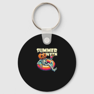 Happy Summerween Summer Halloween Funny Key Ring