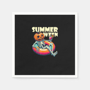 Happy Summerween Summer Halloween Funny Napkin