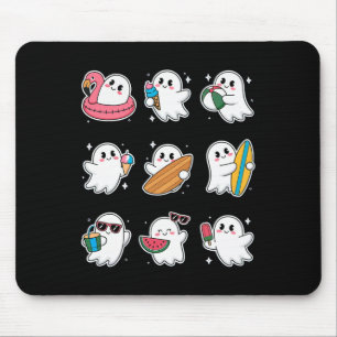 Happy Summerween Summer Halloween Ghost Women Boy Mouse Pad