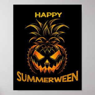 Happy Summerween Summer Halloween Jack O Lantern P Poster