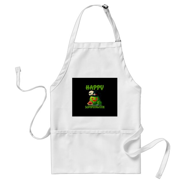 Happy Summerween Summer Watermelon Jack-O-Lantern  Standard Apron (Front)