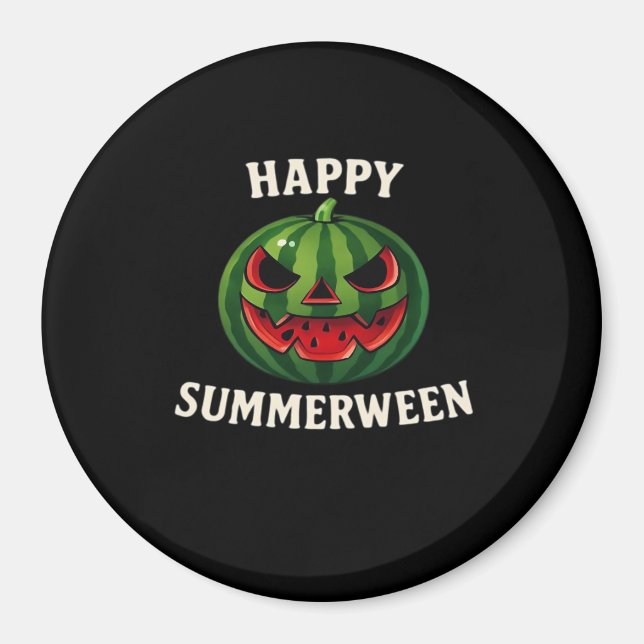 Happy Summerween Watermelon Jack O’ Lantern – Funn Magnet (Front)