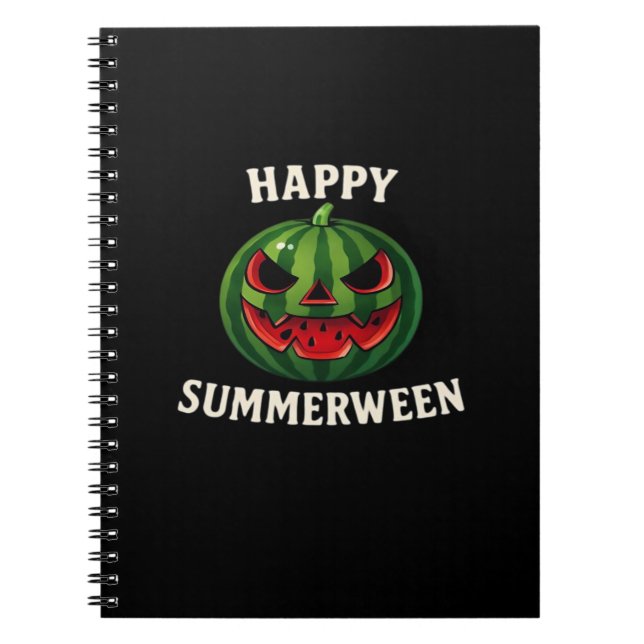 Happy Summerween Watermelon Jack O’ Lantern – Funn Notebook (Front)