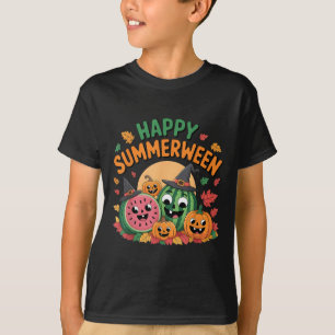 Happy Summerween Watermelon Jack-o-lantern Humor S T-Shirt