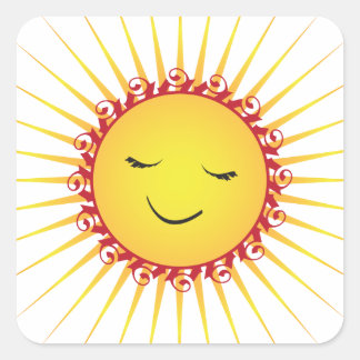 Happy Sun -fun- Square Sticker