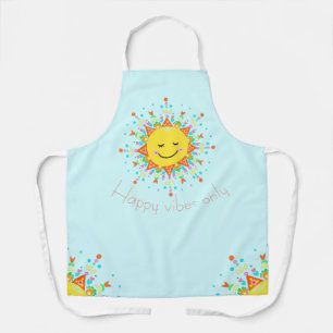 Happy Sun Light Blue Apron