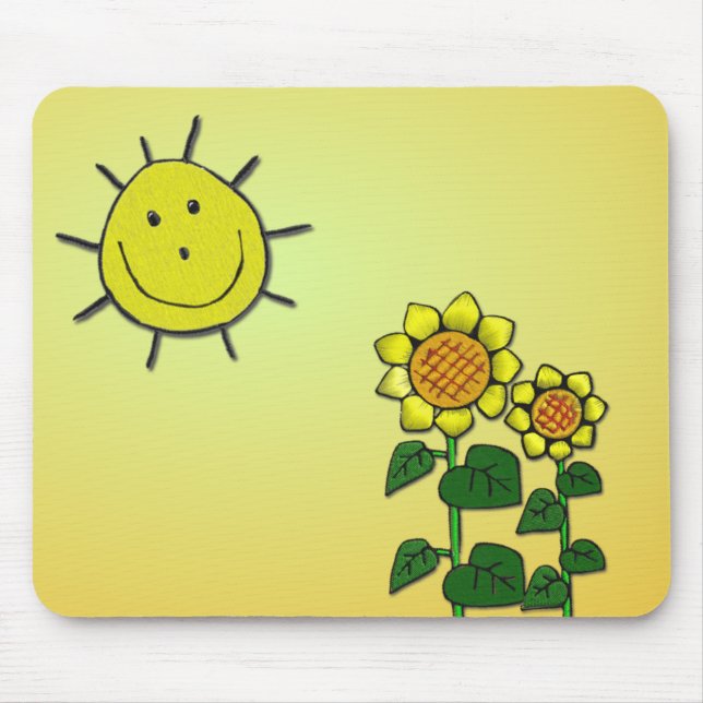 Happy Sun Mouse Pad (Front)