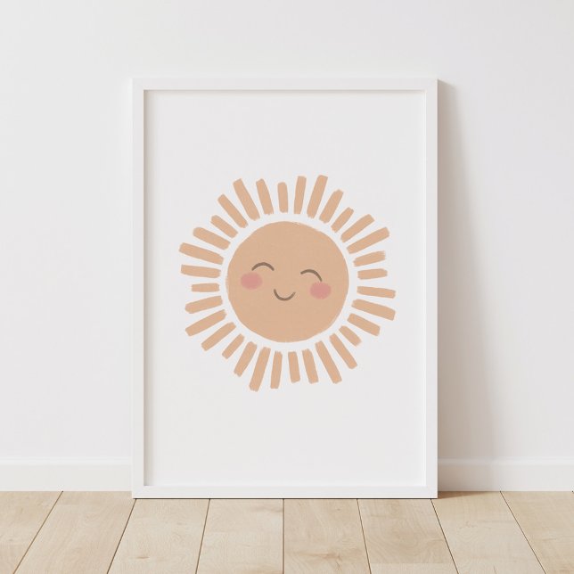 Happy Sun Neutral Nursery Decor Poster (Creator Uploaded)