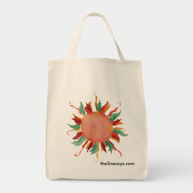 Happy Sun Organic Tote Bag (Front)