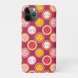 Happy sun pattern iPhone 11 pro case