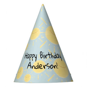 Happy Sun Personalised Birthday Party Hat
