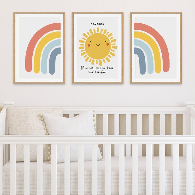 Happy Sun Rainbow Personalised Nursery Decor (Creator Uploaded)