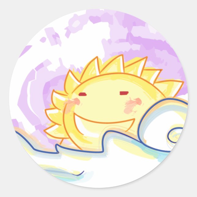 happy sun rise sticker (Front)