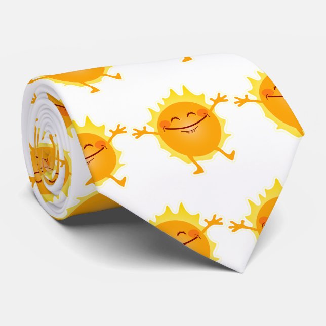Happy Sun, Sunshine, Summer Solstice Tie (Rolled)