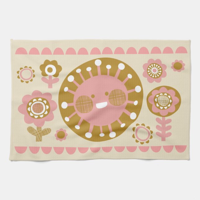 Happy Sun Tea Towel (Horizontal)