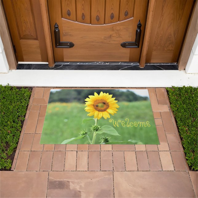 Happy Sunflower Doormat (Outdoor)