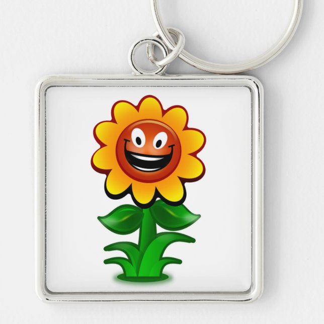 HAPPY SUNFLOWER KEY RING (Front)