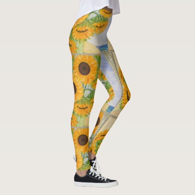 Happy Sunflower Leggings (Right)