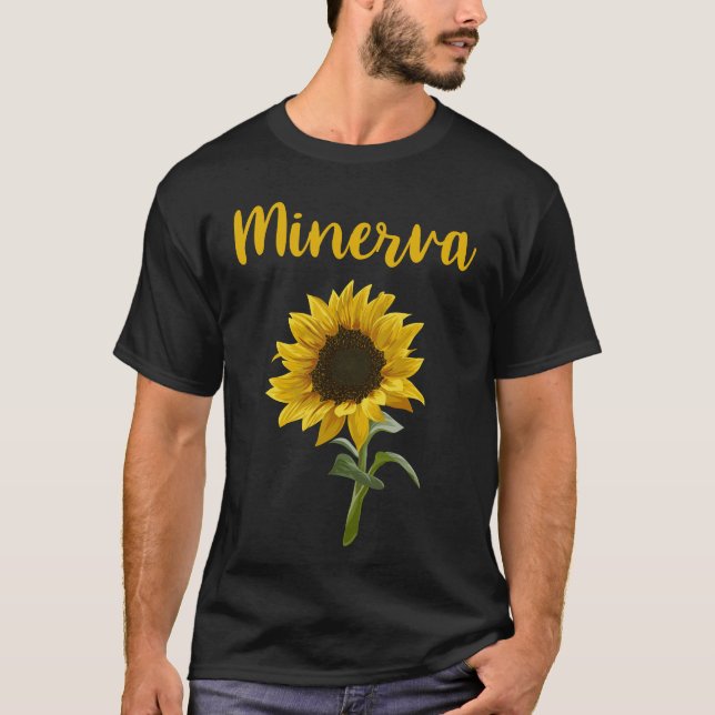 Happy Sunflower - Minerva Name T-Shirt (Front)