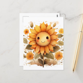 Happy Sunflower Postcard
