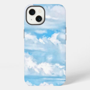 Happy Sunny Clouds Background iPhone 13 Case