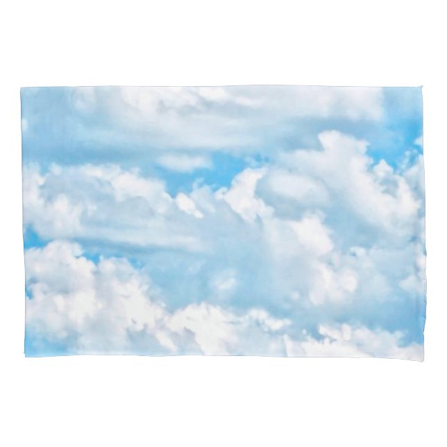 Happy Sunny Clouds Decor Pillowcase (Front-Left)