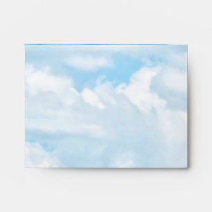 Happy Sunny Clouds Light Blue Sky Background Envelope