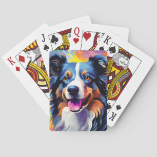 Happy Sunny Puppy Watercolor Playing Cards