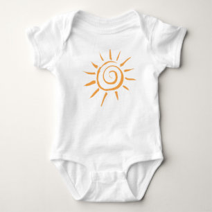 Happy Sunshine Baby Bodysuit - Cute Yellow Sun