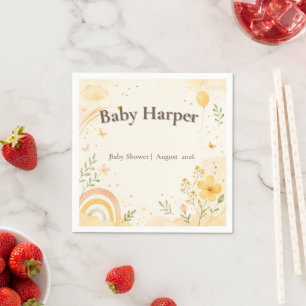 Happy Sunshine Baby Shower Cocktail Napkins