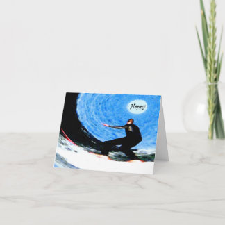 Happy Surfer Birthday Card